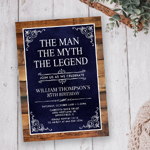 The Man The Myth The Legend 85th Birthday Invitation