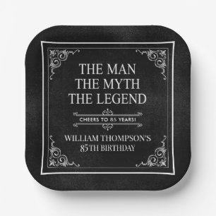 The Man The Myth The Legend 85th Birthday Paper Plates