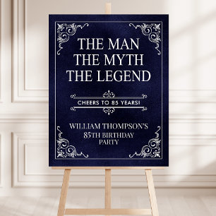 The Man The Myth The Legend 85th Birthday Welcome Foam Board