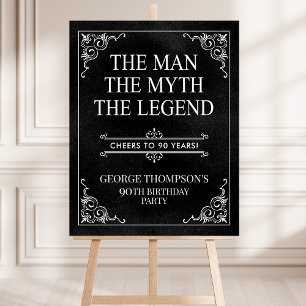 The Man The Myth The Legend 90th Birthday Welcome Foam Board