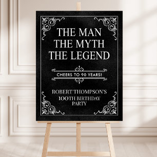 The Man The Myth The Legend 90th Birthday Welcome Foam Board