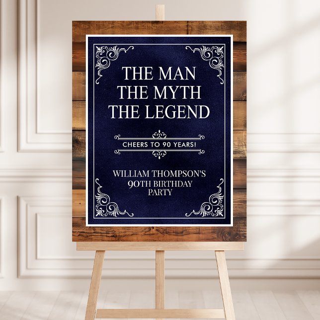 The Man The Myth The Legend 90th Birthday Welcome Foam Board (Creator Uploaded)