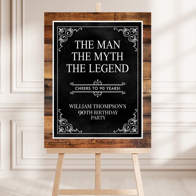 The Man The Myth The Legend 90th Birthday Welcome Foam Board (Creator Uploaded)