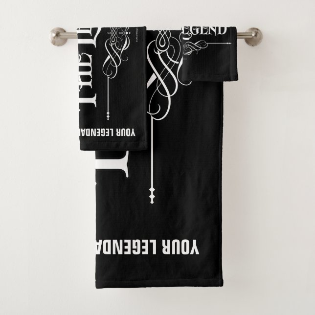 The Man, The Myth, The Legend Bath Towel Set (Insitu)