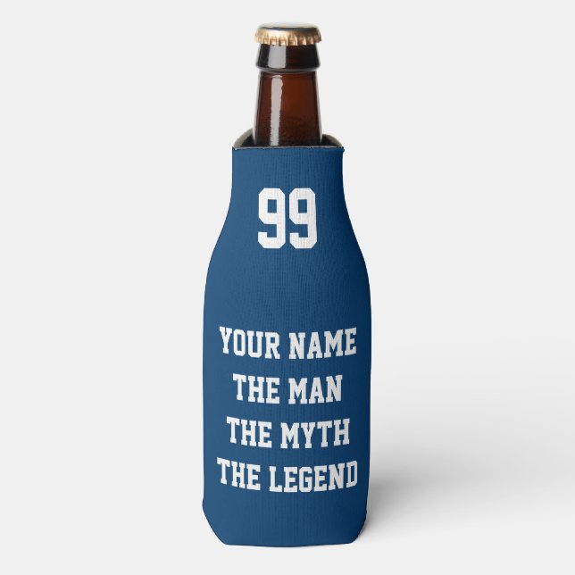 The man the myth the legend bottle coolers (Bottle Front)