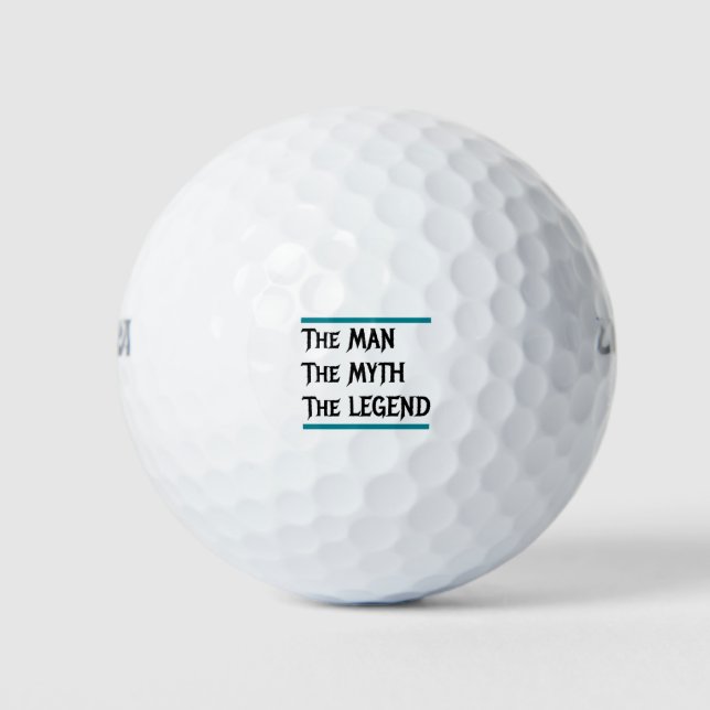 The Man The Myth The Legend  Customize Personalize Golf Balls (Front)