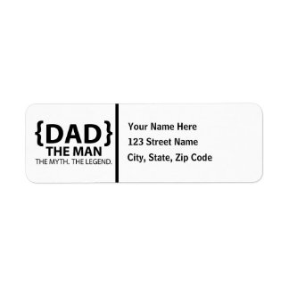 The Man the Myth the Legend Dad Label