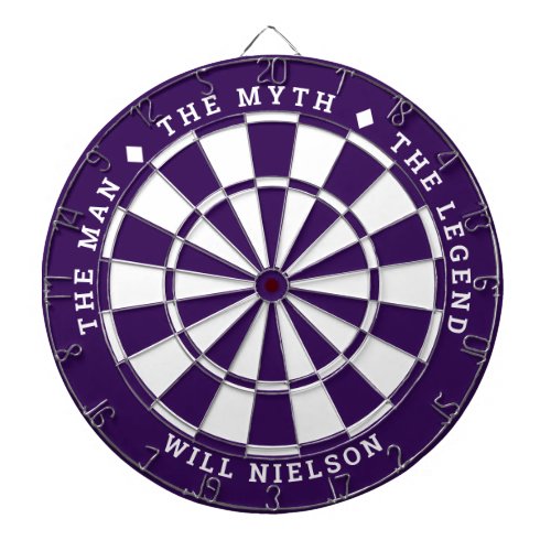 The man the myth the legend  Dark Purple Dart Board