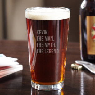 The Man The Myth The Legend Engraved Pint Glass