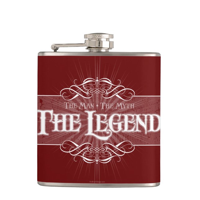 The Man, The Myth, The Legend Flask (Front)