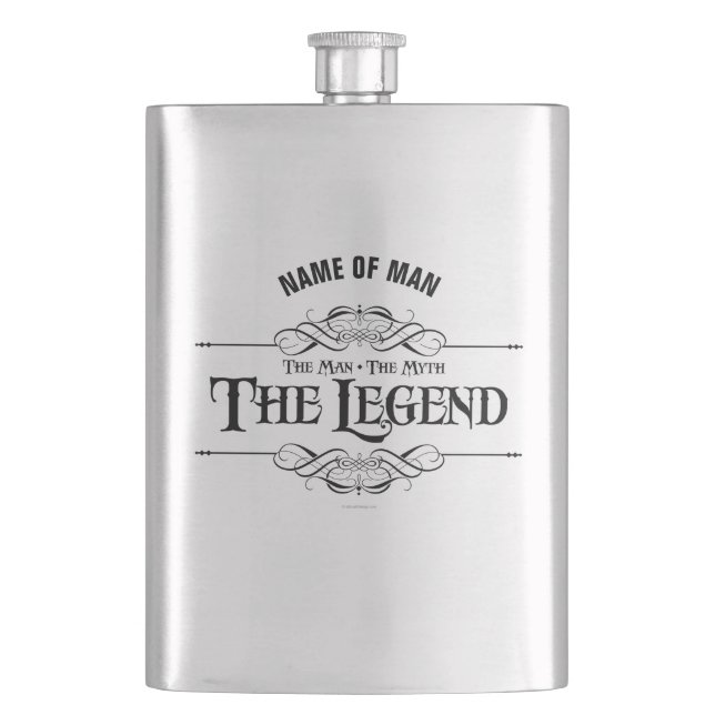The Man, The Myth, The Legend Flask (Front)