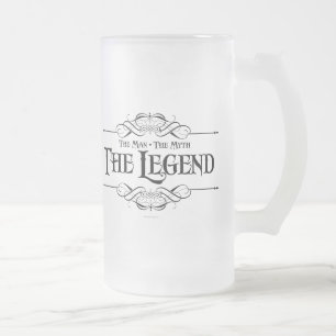 The Man, The Myth, The Legend Frosted Glass Beer Mug