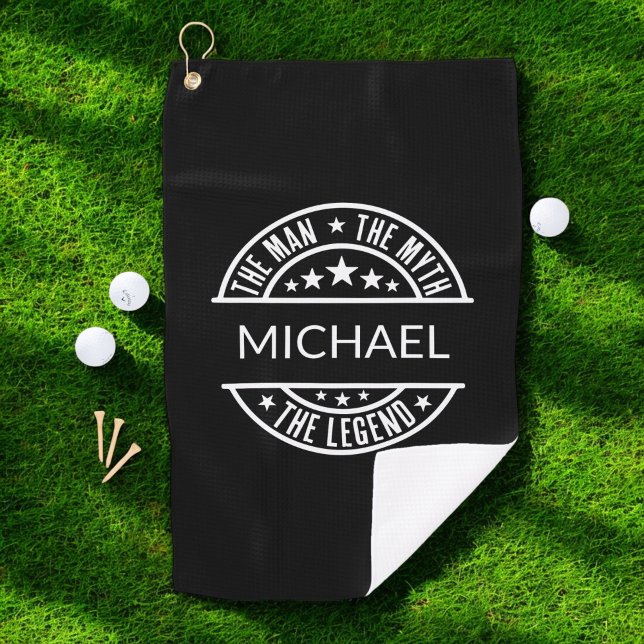 The Man The Myth The Legend Funny Custom Name  Golf Towel (Creator Uploaded)