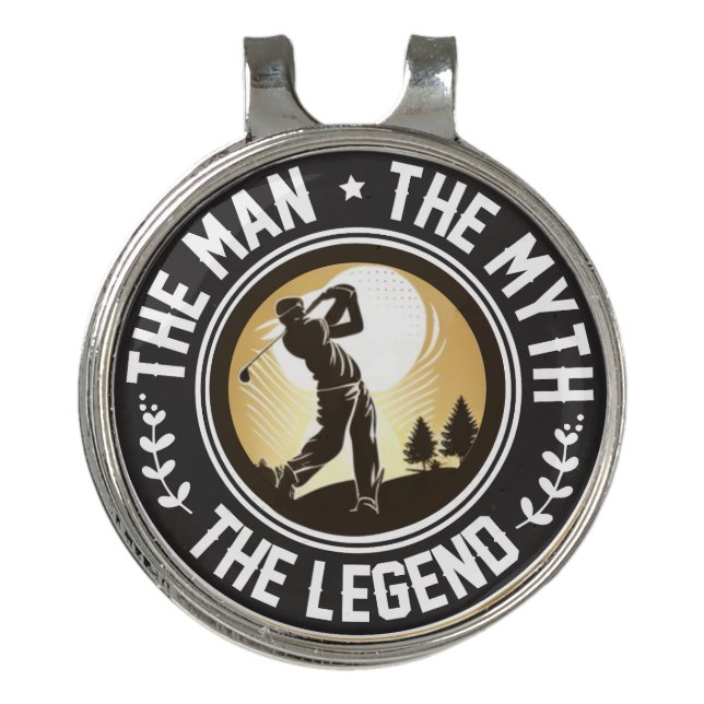The Man The Myth The Legend Golf Hat Clip (Front)