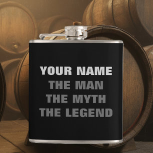 The man the myth the legend   Personalized flask