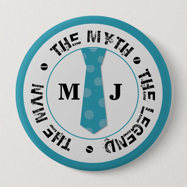The man the myth the legend personalized name  button (Front)