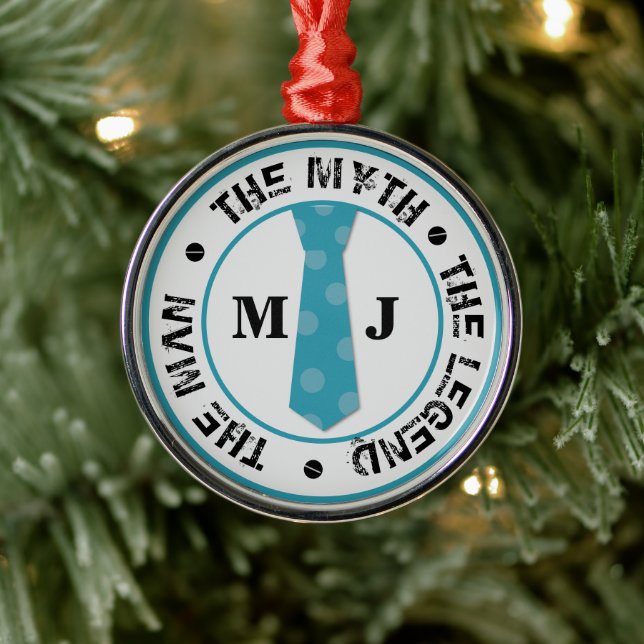 The man the myth the legend personalized name  metal ornament (Tree)