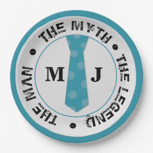 The man the myth the legend personalized name paper plates