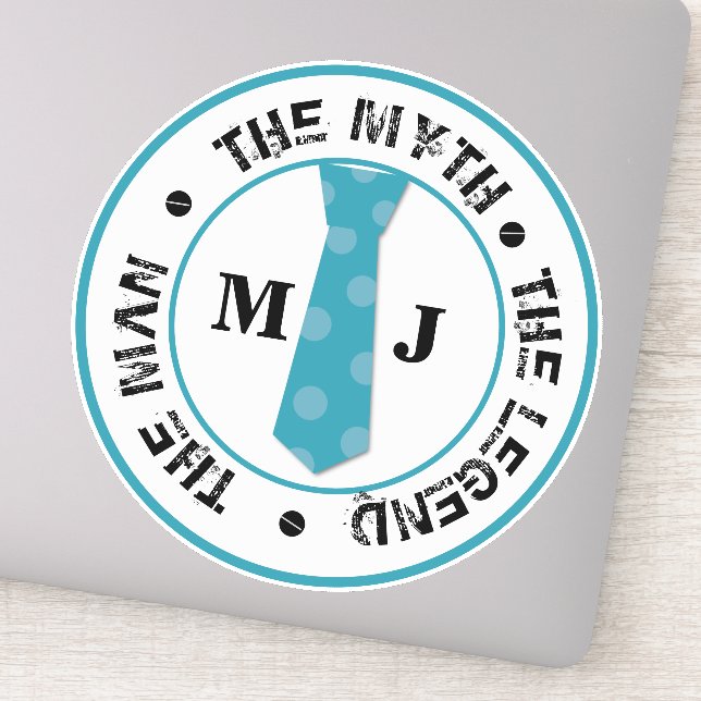 The man the myth the legend personalized name  sticker (Detail)