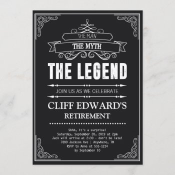 The Man The Myth The Legend Retirement Party Invitation