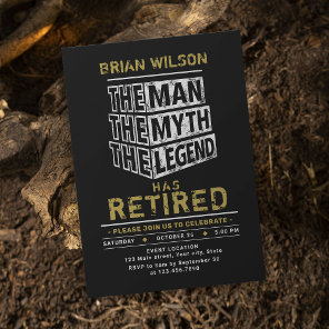 The Man The Myth The Legend Retirement Party Invitation