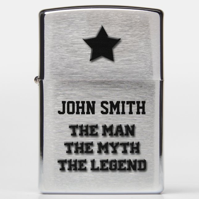 The Man The Myth The Legend Retirement Zippo Lighter (Front)