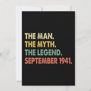 The Man The Myth The Legend September 1941 Invitation