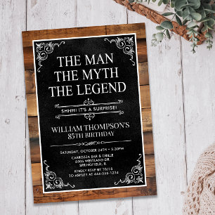 The Man The Myth The Legend Surprise 85th Birthday Invitation