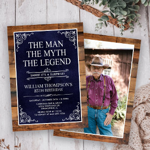 The Man The Myth The Legend Surprise 85th Birthday Invitation