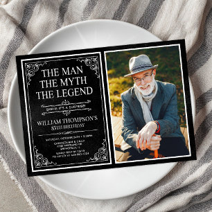 The Man The Myth The Legend Surprise 85th Birthday Invitation