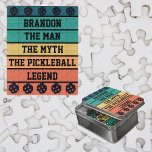 The Man The Myth The Pickleball Legend Custom text Jigsaw Puzzle<br><div class="desc">Presenting the "The Man The Myth The Pickleball Legend Custom Text Jigsaw Puzzle" – an ideal gift for any pickleball enthusiast on various special occasions. This typography design showcases the witty quote "The Man The Myth The Pickleball Legend, " tailored for every pickleball legend out there! The design boasts retro,...</div>