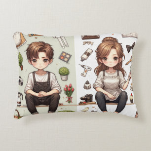 The man, the woman ver. 1 Accent Pillow