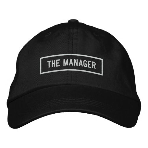 The Manager Headline Embroidery Embroidered Baseball Hat