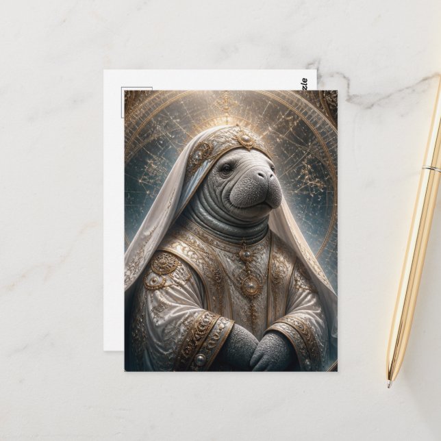 The Manatee Nun Postcard (Front/Back In Situ)
