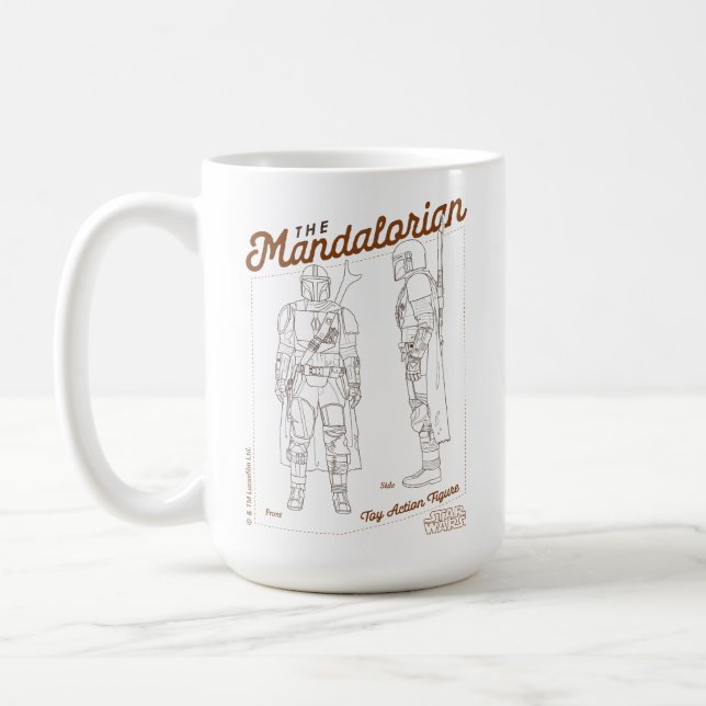 The Mandalorian Action Figure Diagram Coffee Mug (Left)