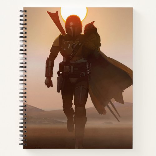 The Mandalorian and Grogu Walk Across Desert Notebook