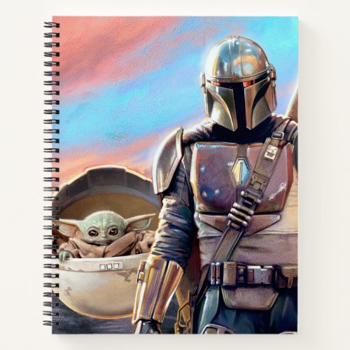 The Mandalorian And The Child At Sunset Notebook