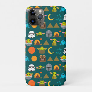 The Mandalorian and The Child Cute Travel Pattern iPhone 11 Pro Case