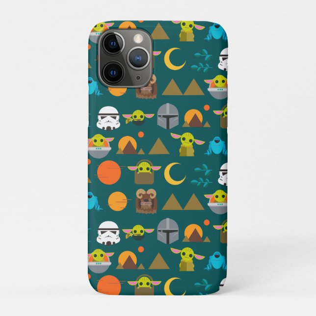 The Mandalorian and The Child Cute Travel Pattern Case-Mate iPhone Case (Back)