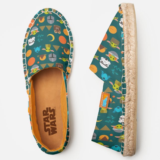 The Mandalorian and The Child Cute Travel Pattern Espadrilles (Side)