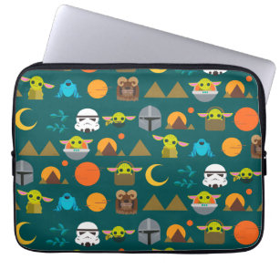 The Mandalorian and The Child Cute Travel Pattern Laptop Sleeve
