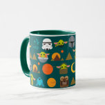 The Mandalorian and The Child Cute Travel Pattern Mug