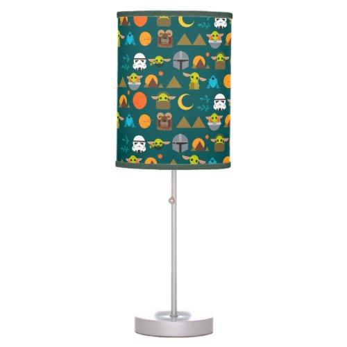 The Mandalorian and The Child Cute Travel Pattern Table Lamp