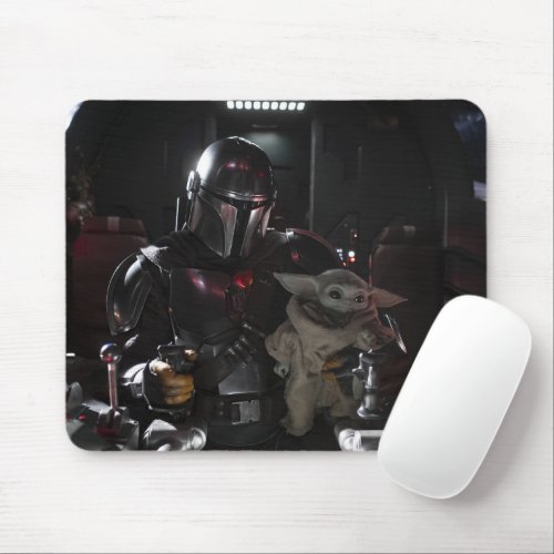 The Mandalorian And The Child In The Cockpit Mouse Pad