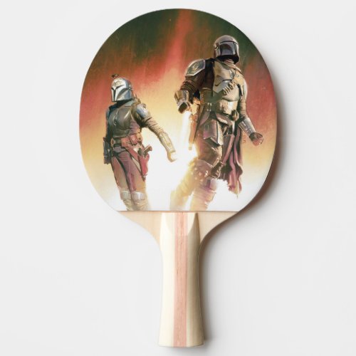 The Mandalorian  Bo_Katan Jetpack Illustration Ping Pong Paddle