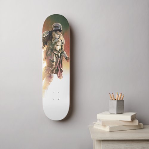 The Mandalorian  Bo_Katan Jetpack Illustration Skateboard