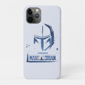 The Mandalorian Brush Stroke Helmet Logo iPhone 11 Pro Case