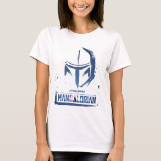 The Mandalorian Brush Stroke Helmet Logo T-Shirt