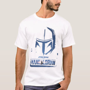 The Mandalorian Brush Stroke Helmet Logo T-Shirt