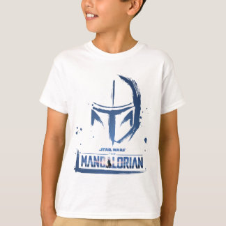 The Mandalorian Brush Stroke Helmet Logo T-Shirt